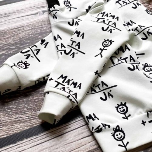 BAVLNĚNÁ MIKINA: máma + táta = já "MY"