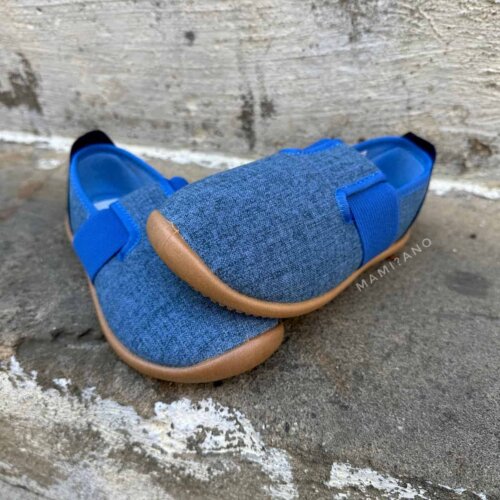 BAREFOOT dětské PAPUČE / BAČKORY: MODRÁ