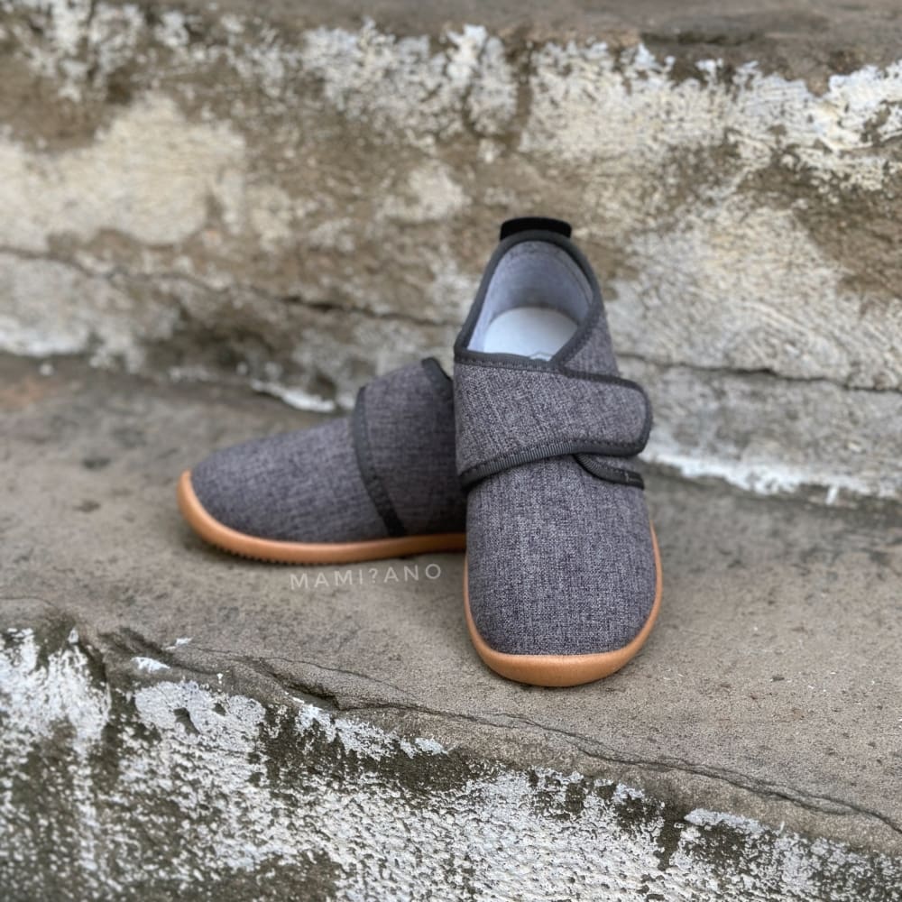 BAREFOOT dětské PAPUČE / BAČKORY: ŠEDÁ - Obrázek 4
