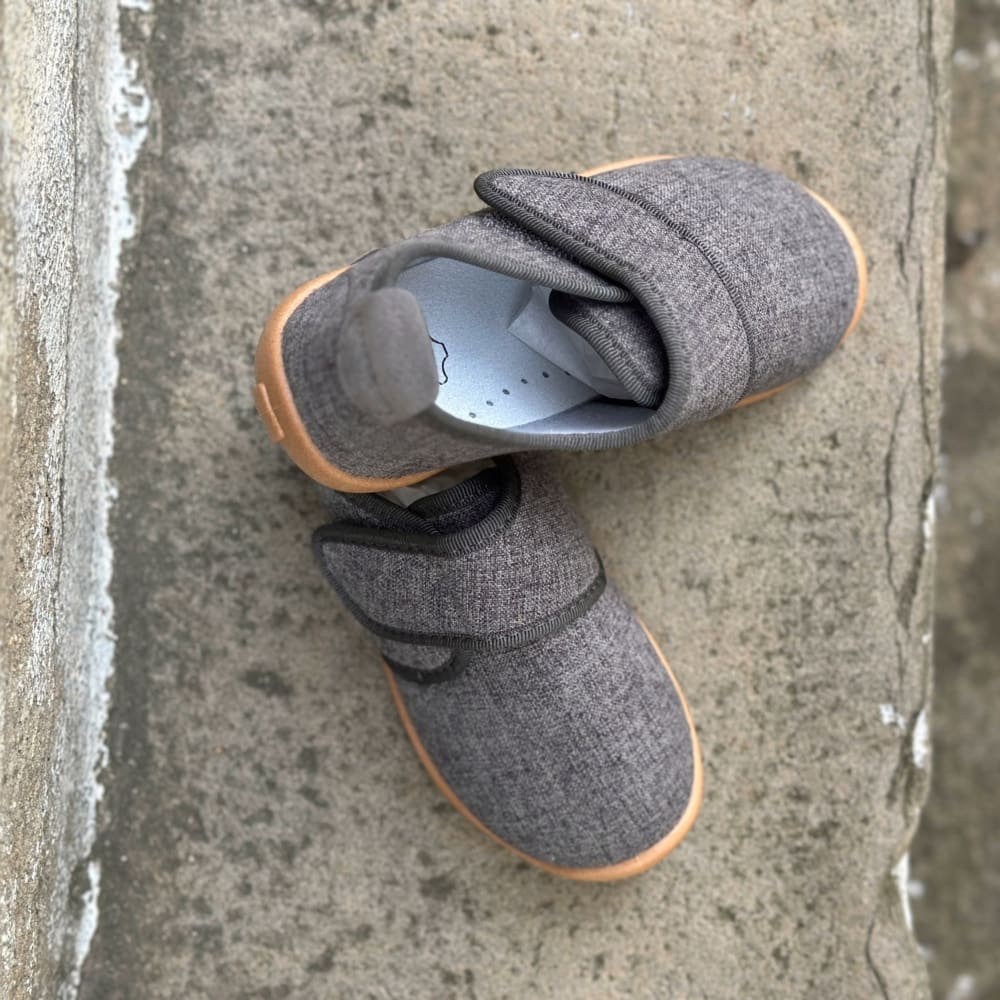 BAREFOOT dětské PAPUČE / BAČKORY: ŠEDÁ - Obrázek 3