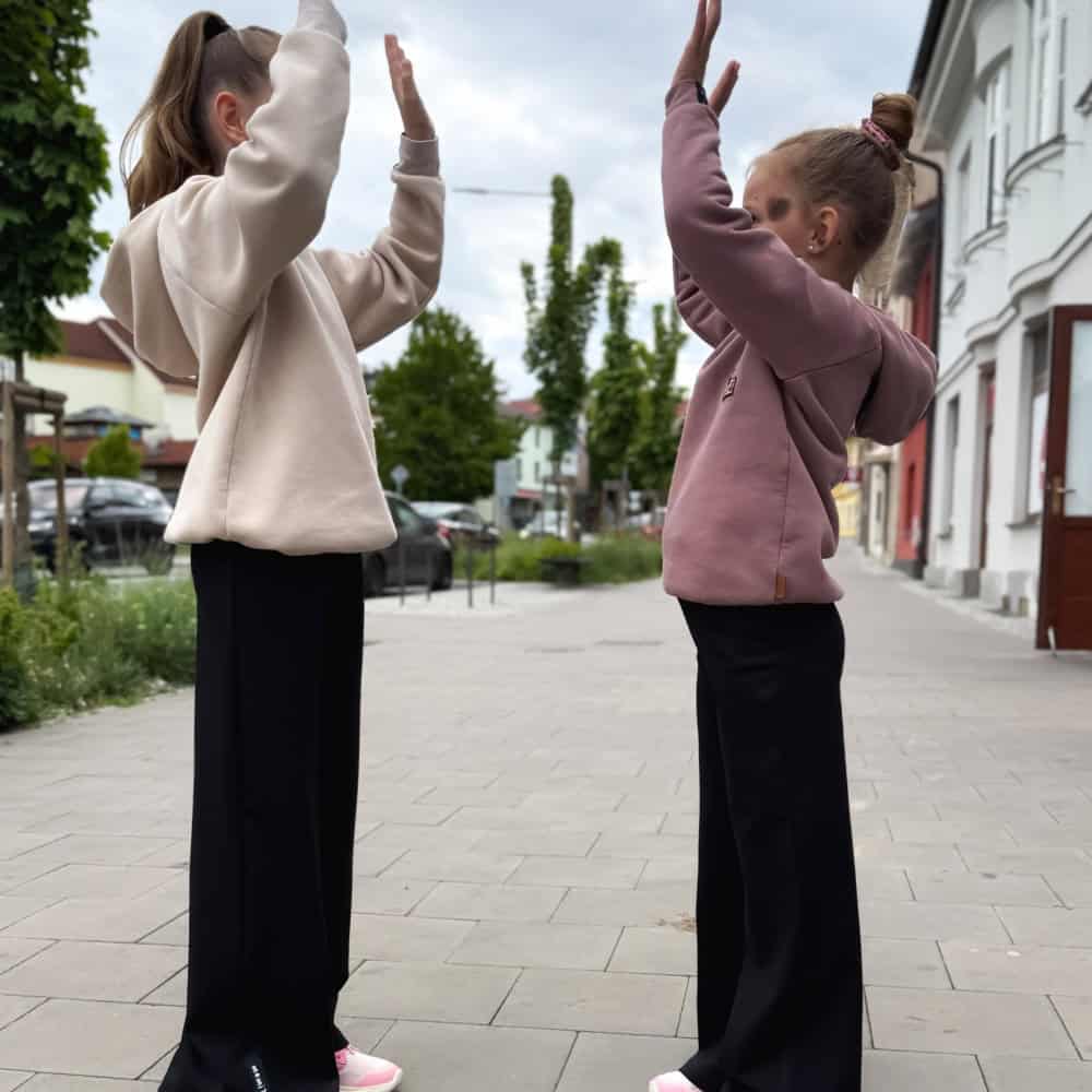 Dívčí pohodlné volné kalhoty s vyvýšeným pasem - Obrázek 2