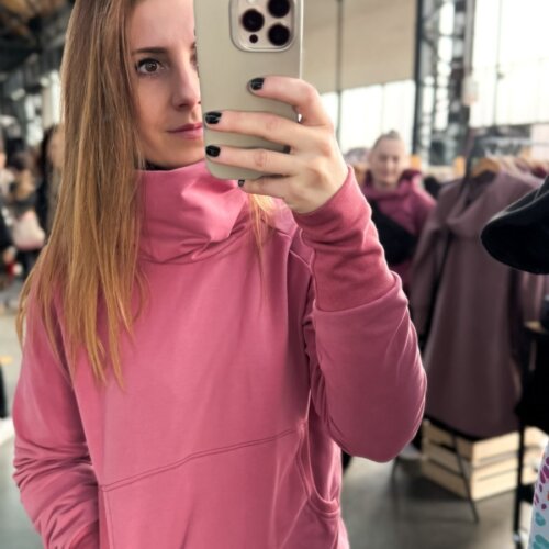 Dámská mikina z bio bavlny s rolákem / roláková mikina